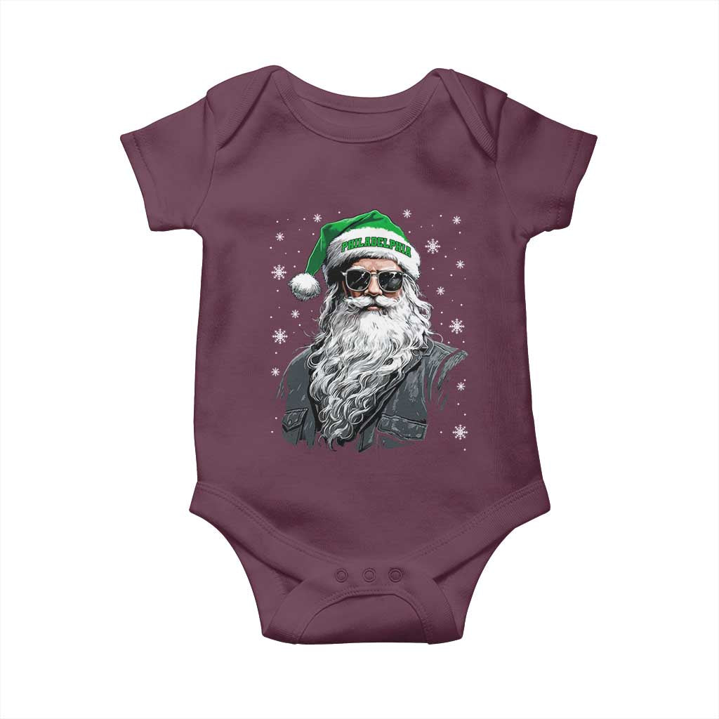 Vintage Christmas PFE Baby Onesie Retro Santa Game Day TS10 Maroon Print Your Wear