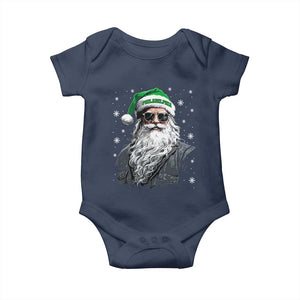 Vintage Christmas PFE Baby Onesie Retro Santa Game Day TS10 Navy Print Your Wear