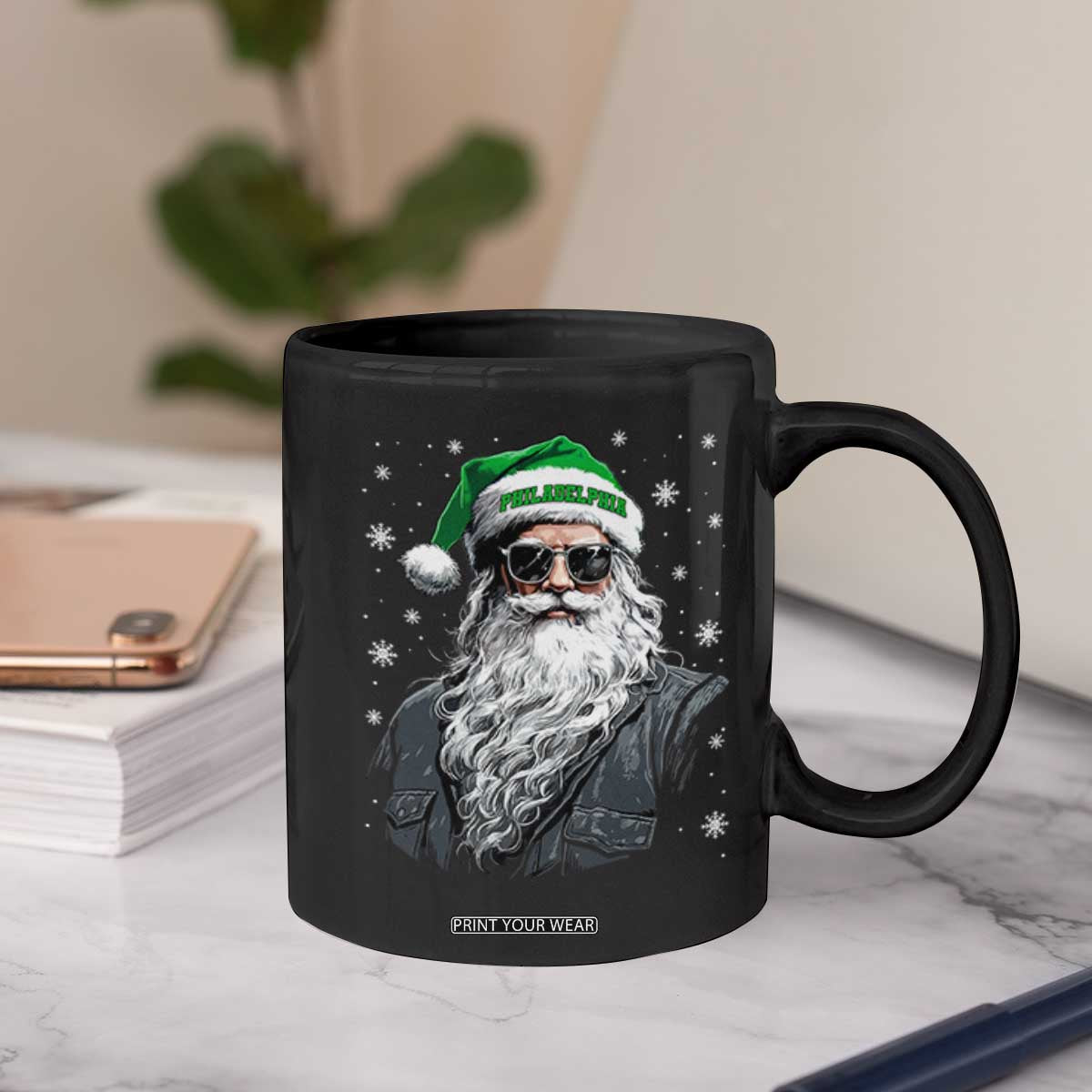 Vintage Christmas PFE Coffee Mug Retro Santa Game Day TS10 Print Your Wear