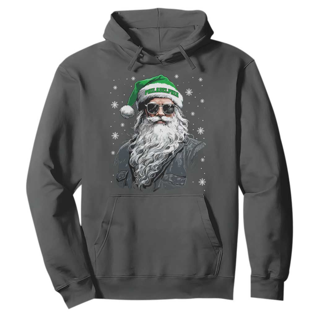 Vintage Christmas PFE Hoodie Retro Santa Game Day TS10 Dark Heather Print Your Wear