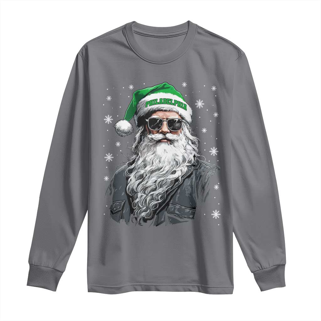 Vintage Christmas PFE Long Sleeve Shirt Retro Santa Game Day TS10 Charcoal Print Your Wear
