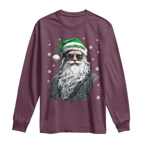 Vintage Christmas PFE Long Sleeve Shirt Retro Santa Game Day TS10 Maroon Print Your Wear