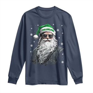 Vintage Christmas PFE Long Sleeve Shirt Retro Santa Game Day TS10 Navy Print Your Wear