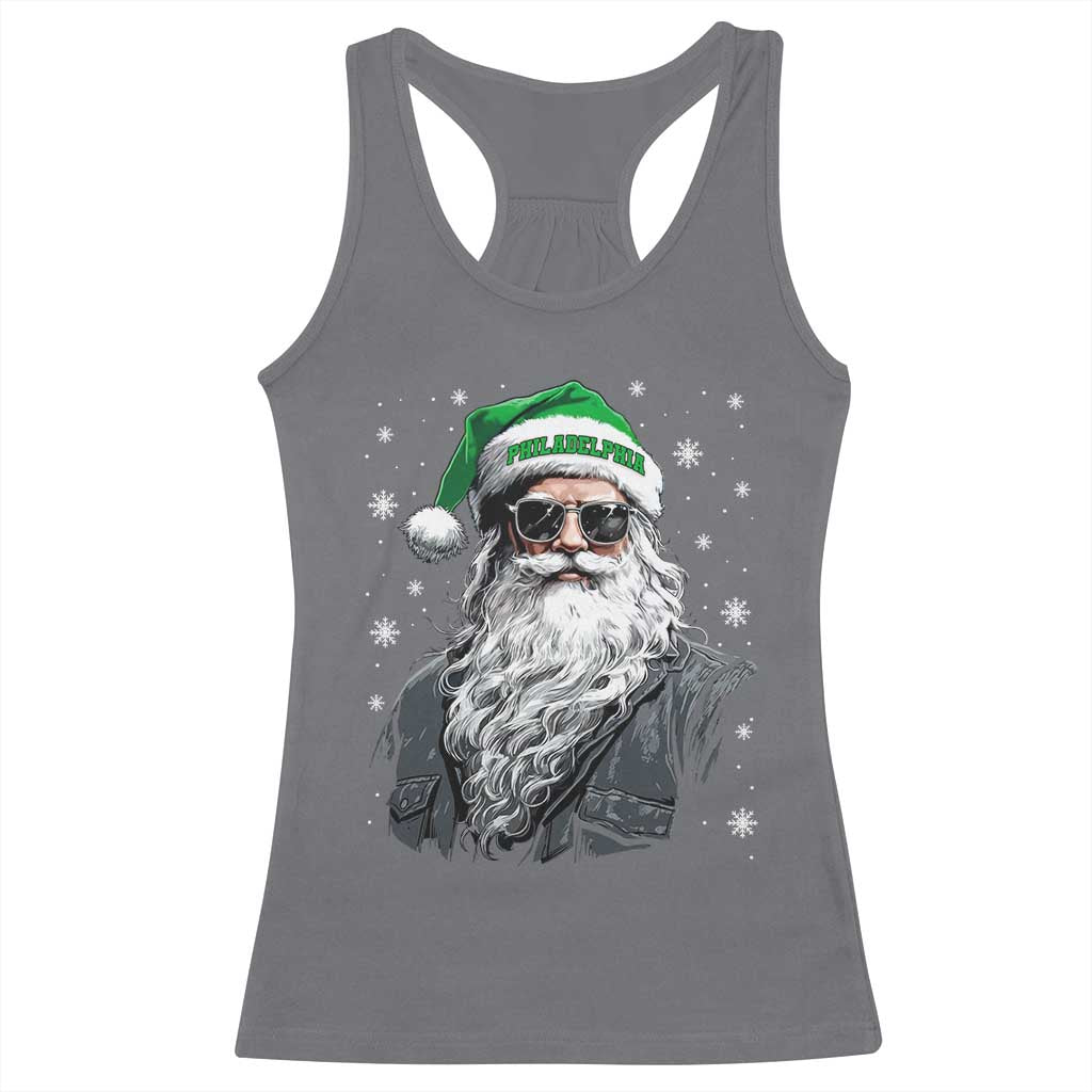 Vintage Christmas PFE Racerback Tank Top Retro Santa Game Day TS10 Charcoal Print Your Wear