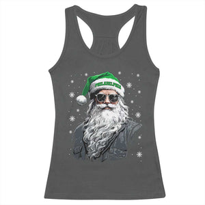 Vintage Christmas PFE Racerback Tank Top Retro Santa Game Day TS10 Dark Heather Print Your Wear
