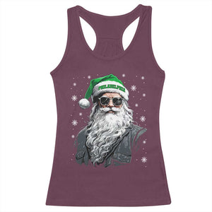 Vintage Christmas PFE Racerback Tank Top Retro Santa Game Day TS10 Maroon Print Your Wear