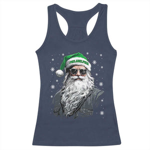 Vintage Christmas PFE Racerback Tank Top Retro Santa Game Day TS10 Navy Print Your Wear