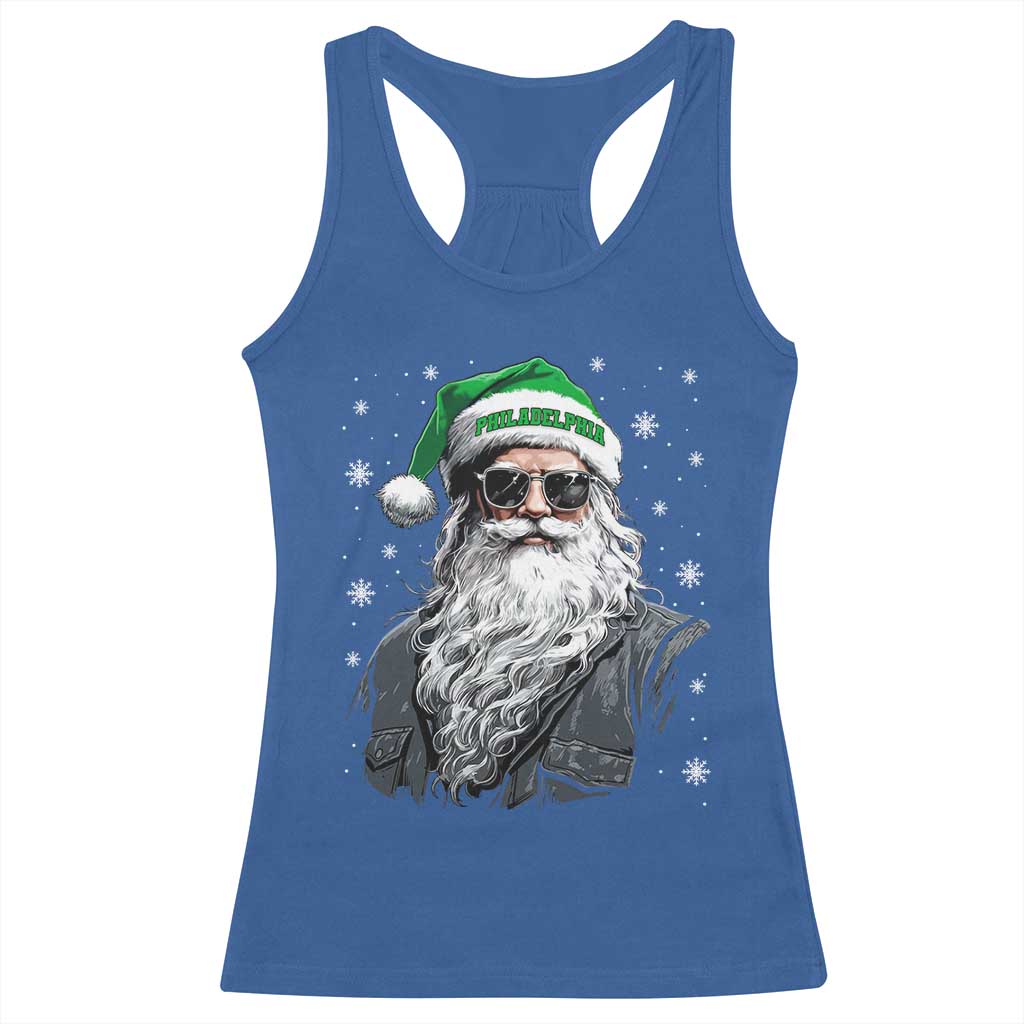 Vintage Christmas PFE Racerback Tank Top Retro Santa Game Day TS10 Royal Blue Print Your Wear