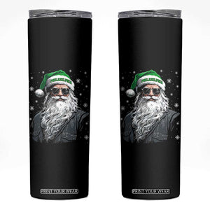 Vintage Christmas PFE Skinny Tumbler Retro Santa Game Day TS10 Black Print Your Wear