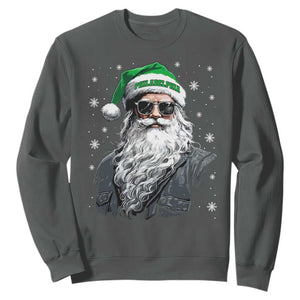 Vintage Philadelphia Football Christmas Sweatshirt Retro Santa Game Day TS10 Dark Heather Print Your Wear