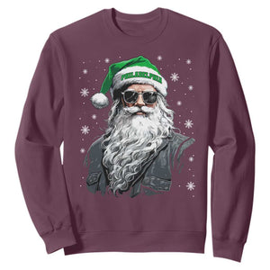 Vintage Christmas PFE Sweatshirt Retro Santa Game Day TS10 Maroon Print Your Wear