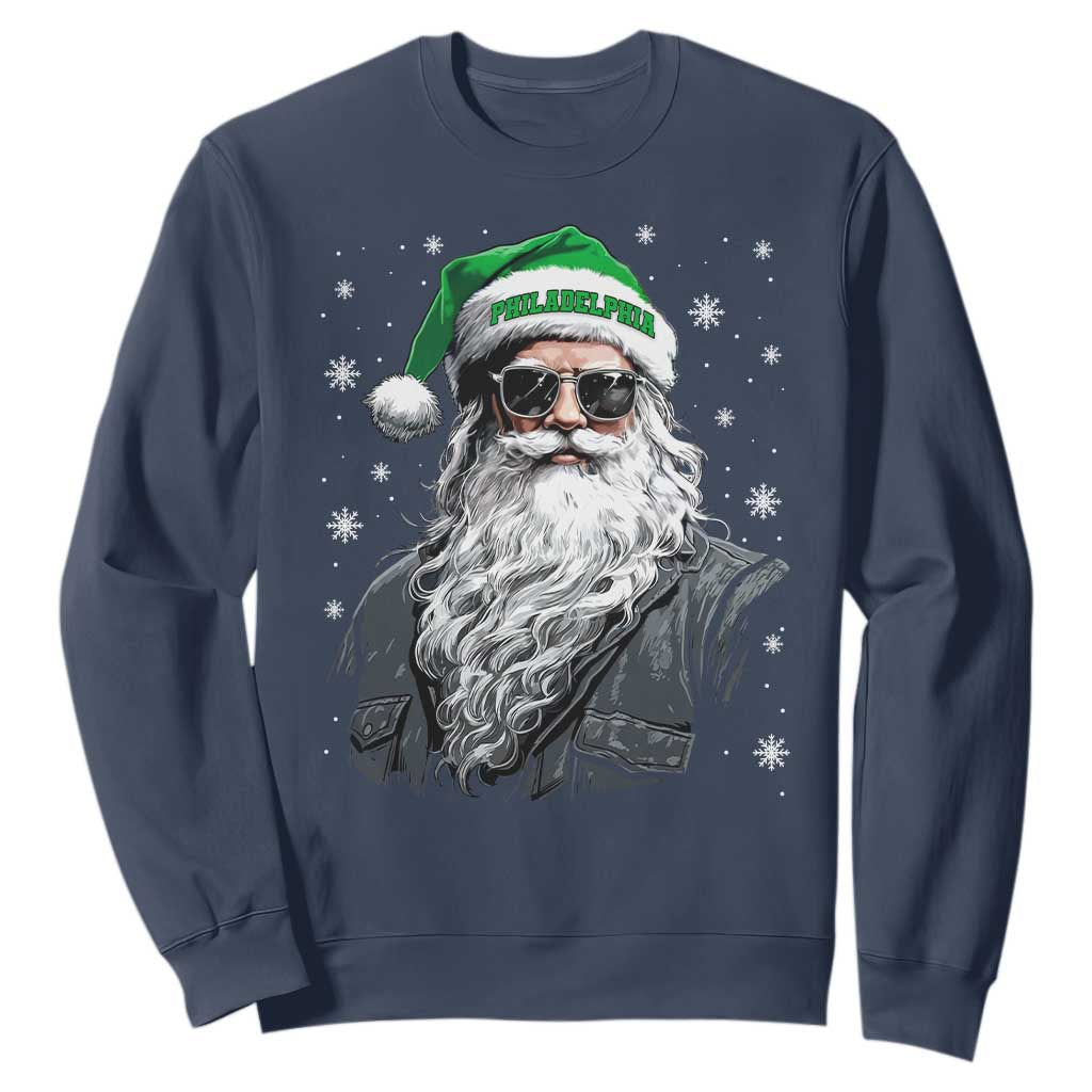 Vintage Christmas PFE Sweatshirt Retro Santa Game Day TS10 Navy Print Your Wear