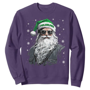 Vintage Philadelphia Football Christmas Sweatshirt Retro Santa Game Day TS10 Purple Print Your Wear