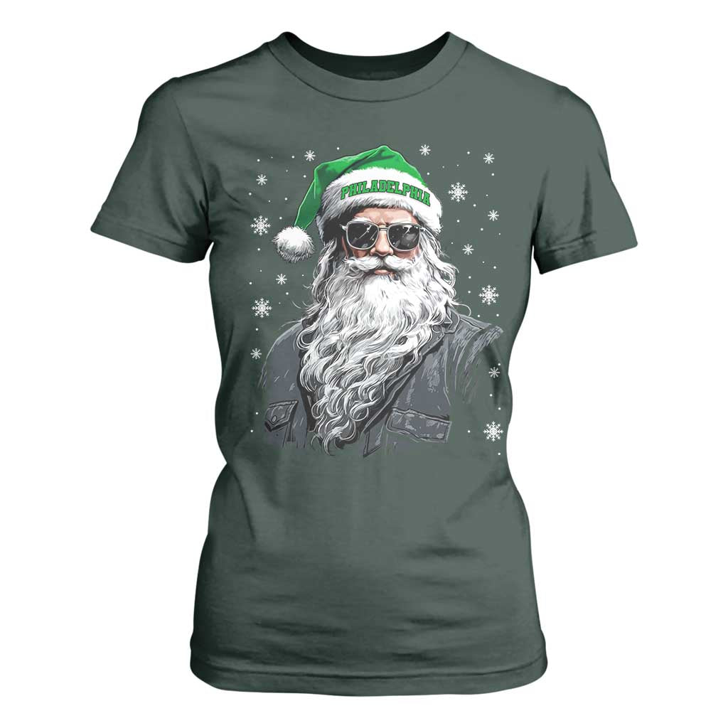 Vintage Christmas PFE T Shirt For Women Retro Santa Game Day TS10 Dark Forest Green Print Your Wear