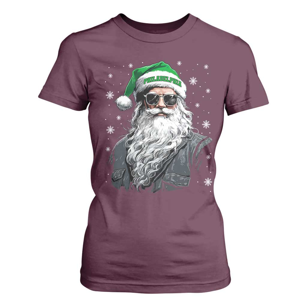 Vintage Christmas PFE T Shirt For Women Retro Santa Game Day TS10 Maroon Print Your Wear