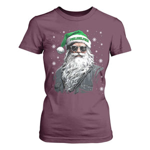 Vintage Christmas PFE T Shirt For Women Retro Santa Game Day TS10 Maroon Print Your Wear