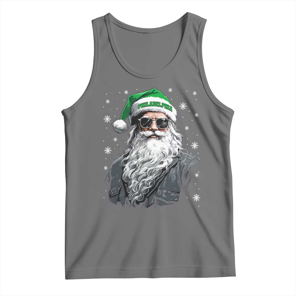 Vintage Christmas PFE Tank Top Retro Santa Game Day TS10 Black Heather Print Your Wear