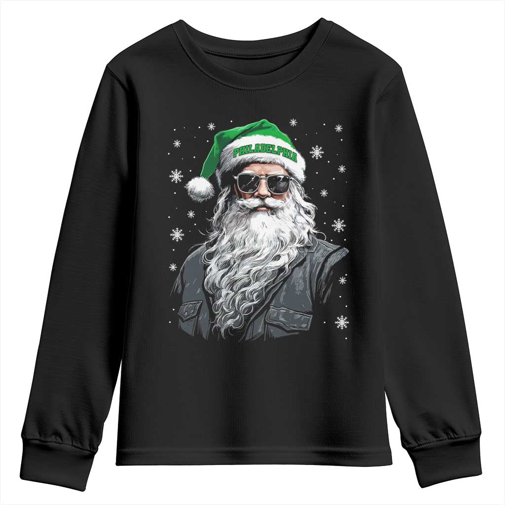 Vintage Christmas PFE Youth Sweatshirt Retro Santa Game Day TS10 Black Print Your Wear