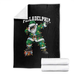 Christmas PFE Throw Blanket Funny Dabbing Santa Football Lovers Game Day TS10 Black Print Your Wear