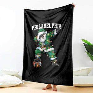 Christmas PFE Throw Blanket Funny Dabbing Santa Football Lovers Game Day TS10 Print Your Wear