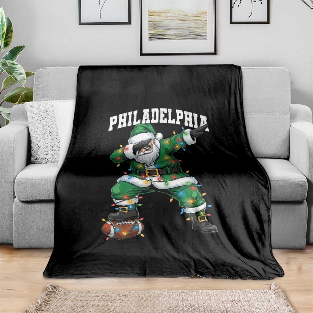 Christmas PFE Throw Blanket Funny Dabbing Santa Football Lovers Game Day TS10 Print Your Wear