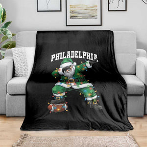 Christmas PFE Throw Blanket Funny Dabbing Santa Football Lovers Game Day TS10 Print Your Wear
