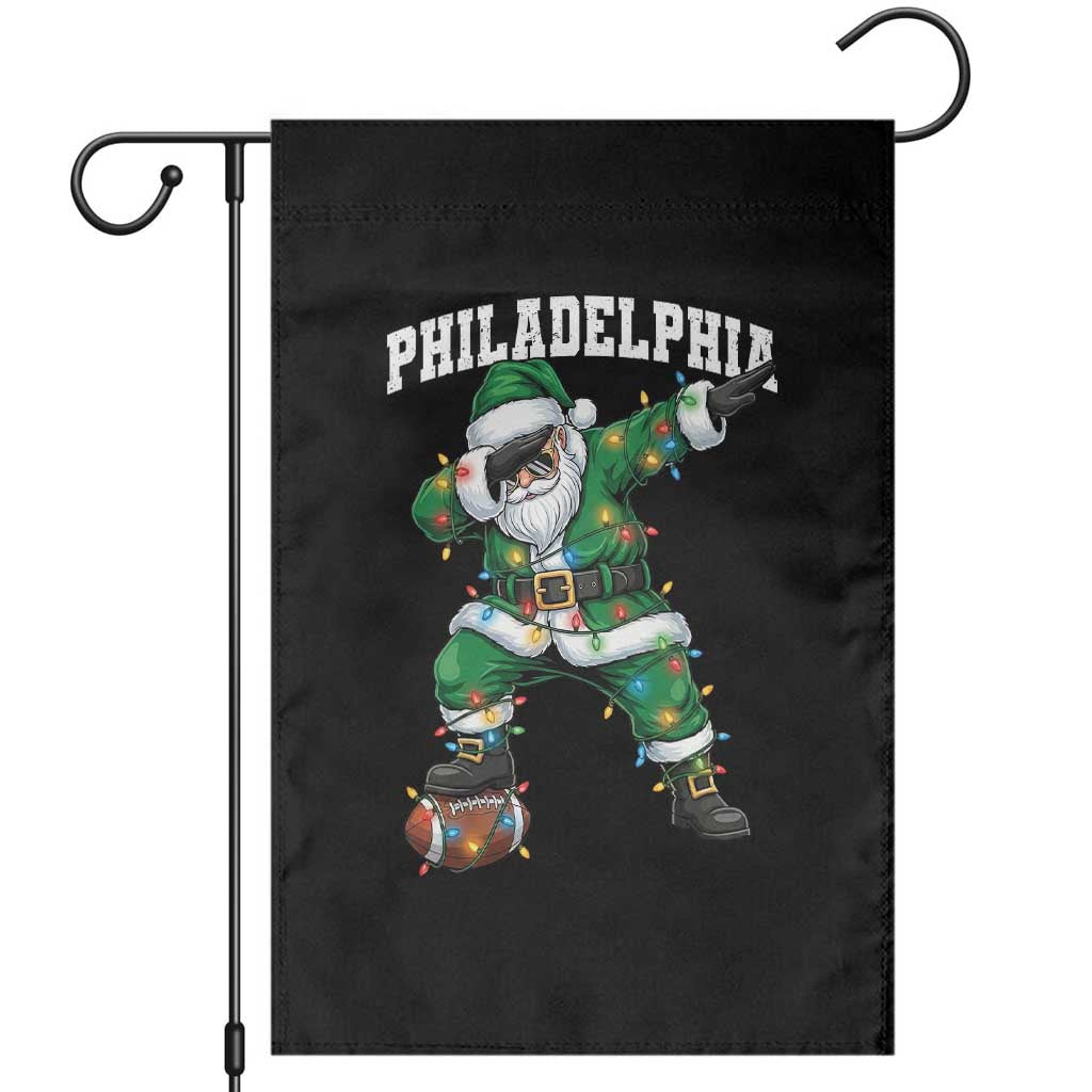 Christmas PFE Garden Flag Funny Dabbing Santa Football Lovers Game Day TS10 Black Print Your Wear