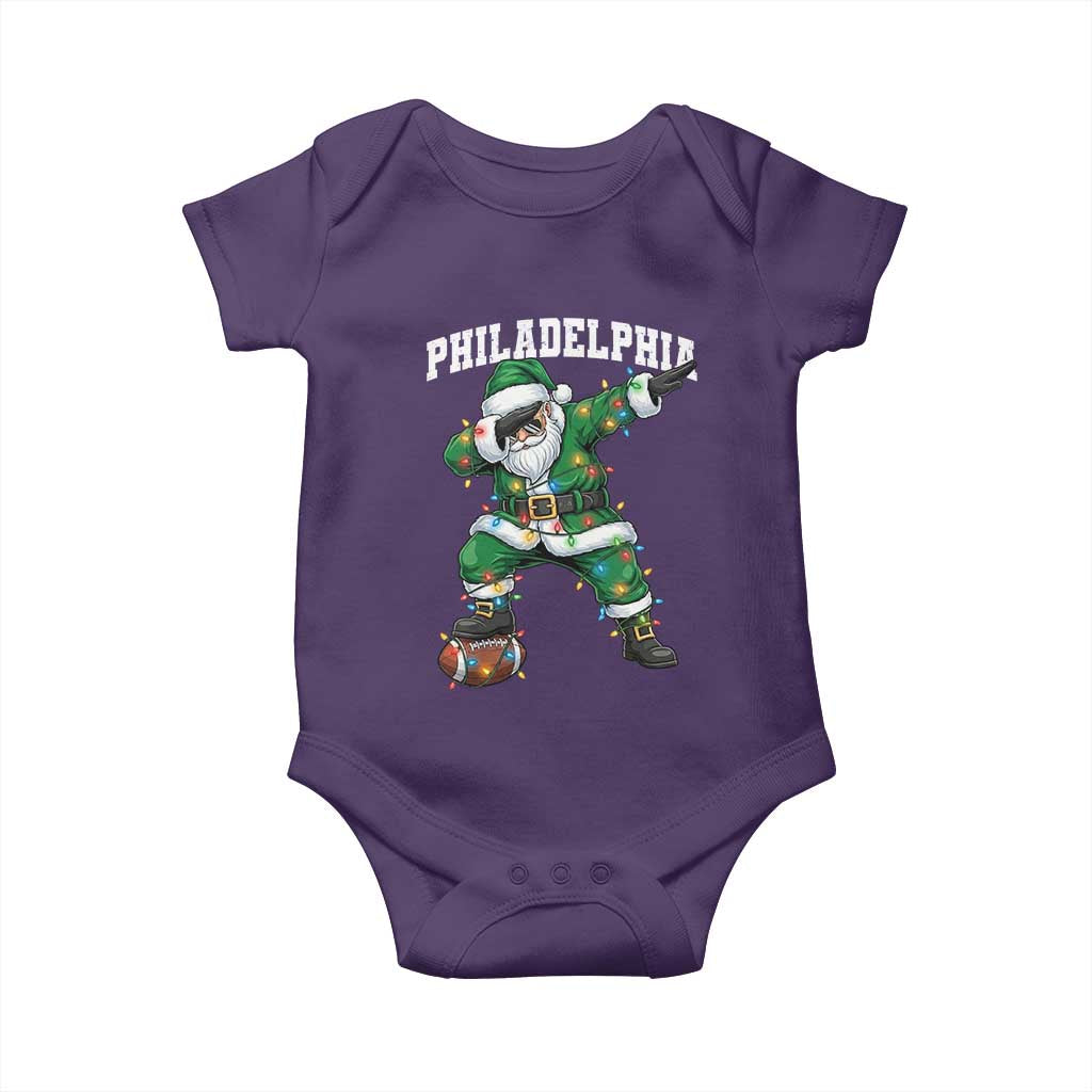 Christmas PFE Baby Onesie Funny Dabbing Santa Football Lovers Game Day TS10 Purple Print Your Wear