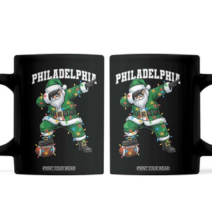 Christmas PFE Coffee Mug Funny Dabbing Santa Football Lovers Game Day TS10 Black Print Your Wear