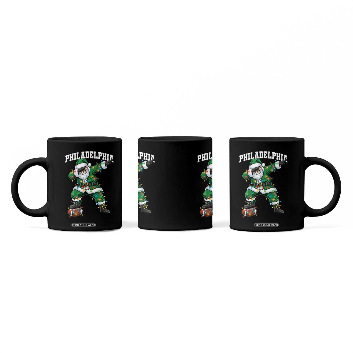 Christmas PFE Coffee Mug Funny Dabbing Santa Football Lovers Game Day TS10 Print Your Wear