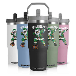 Christmas PFE Flip Straw Tumbler Funny Dabbing Santa Football Lovers Game Day TS10 Print Your Wear