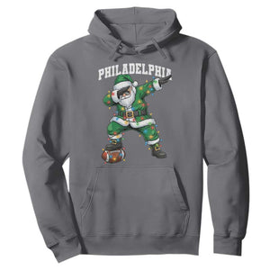 Christmas PFE Hoodie Funny Dabbing Santa Football Lovers Game Day TS10 Charcoal Print Your Wear