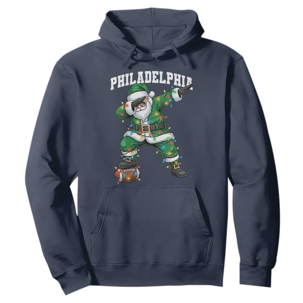 Christmas PFE Hoodie Funny Dabbing Santa Football Lovers Game Day TS10 Navy Print Your Wear