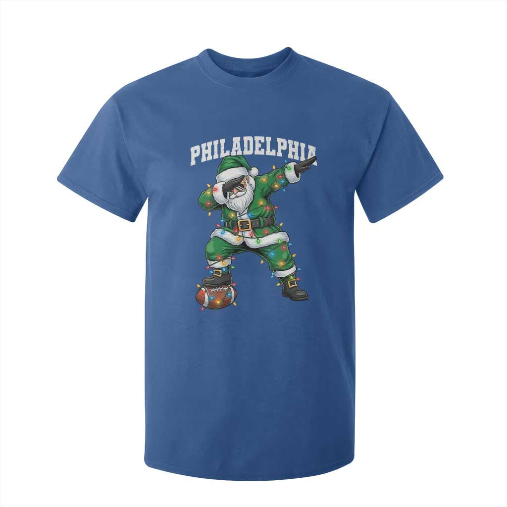 Christmas PFE T Shirt For Kid Funny Dabbing Santa Football Lovers Game Day TS10 Royal Blue Print Your Wear
