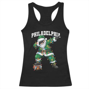Christmas PFE Racerback Tank Top Funny Dabbing Santa Football Lovers Game Day TS10 Black Print Your Wear