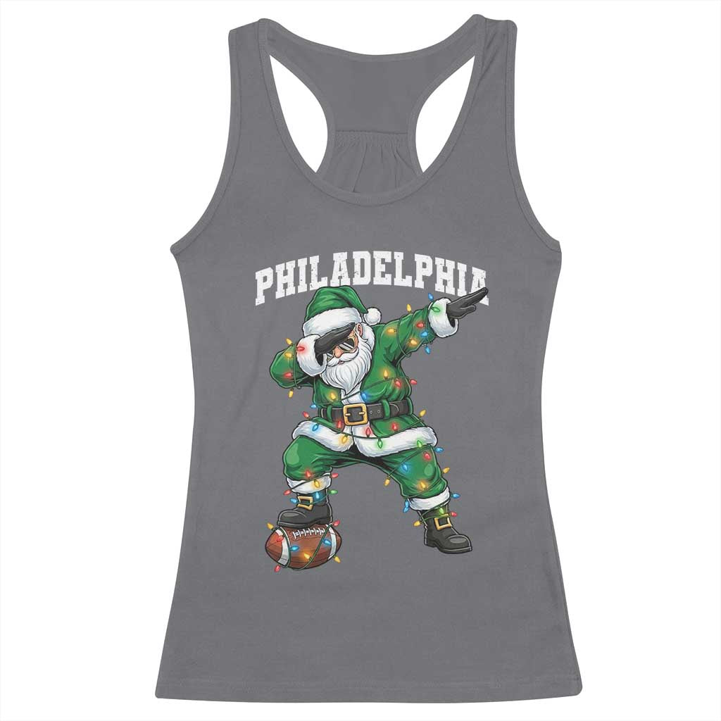 Christmas PFE Racerback Tank Top Funny Dabbing Santa Football Lovers Game Day TS10 Charcoal Print Your Wear