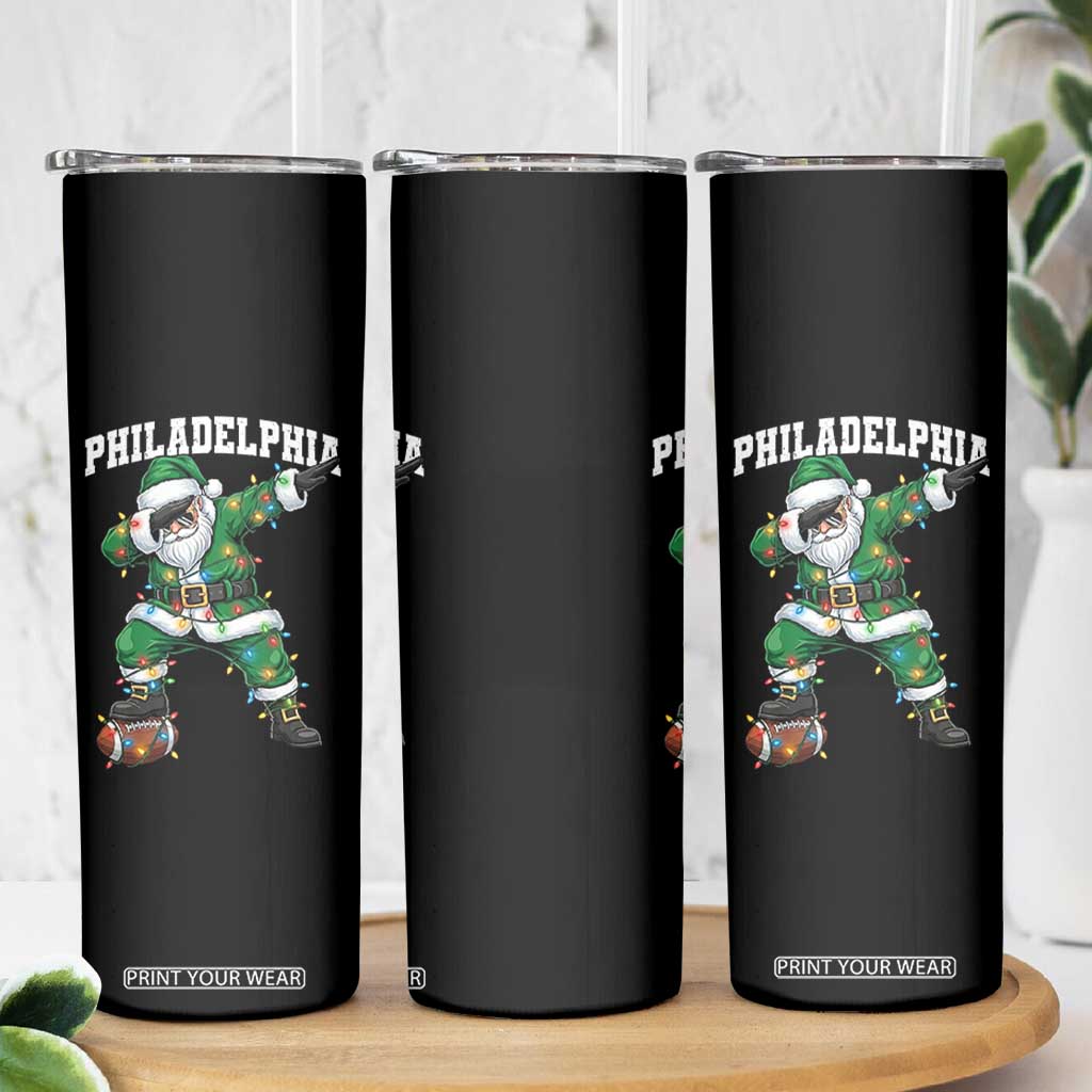 Christmas PFE Skinny Tumbler Funny Dabbing Santa Football Lovers Game Day TS10 Print Your Wear