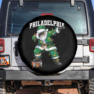 Christmas PFE Spare Tire Cover Funny Dabbing Santa Football Lovers Game Day TS10 No hole Black Print Your Wear