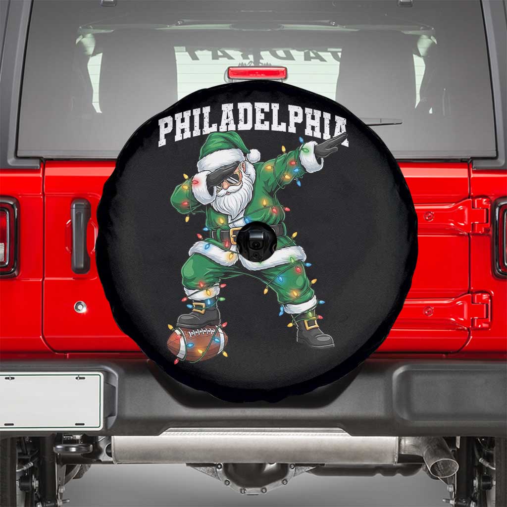 Christmas PFE Spare Tire Cover Funny Dabbing Santa Football Lovers Game Day TS10 Black Print Your Wear