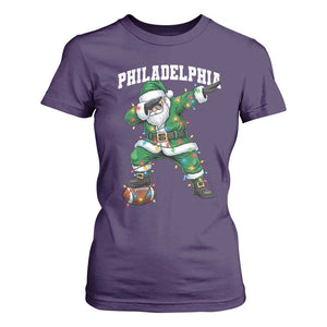Christmas PFE T Shirt For Women Funny Dabbing Santa Football Lovers Game Day TS10 Purple Print Your Wear