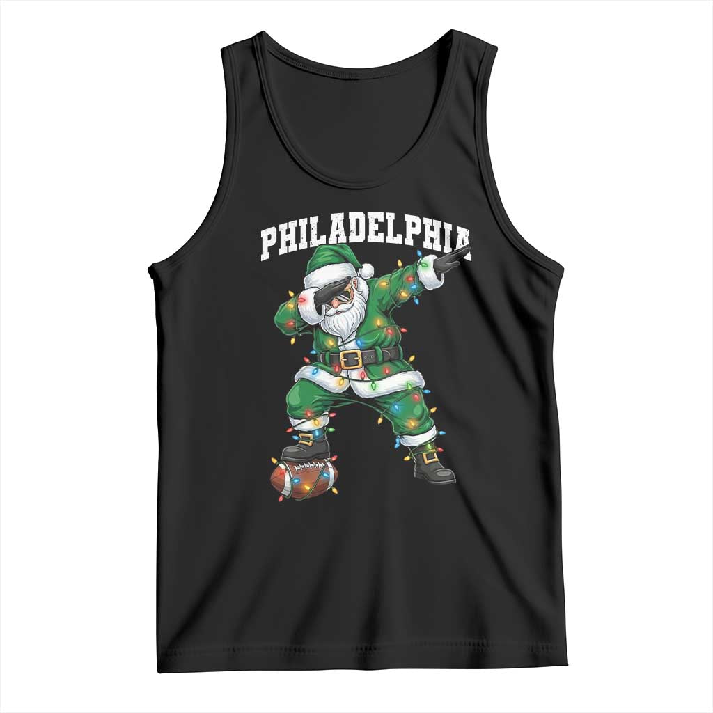 Christmas PFE Tank Top Funny Dabbing Santa Football Lovers Game Day TS10 Black Print Your Wear