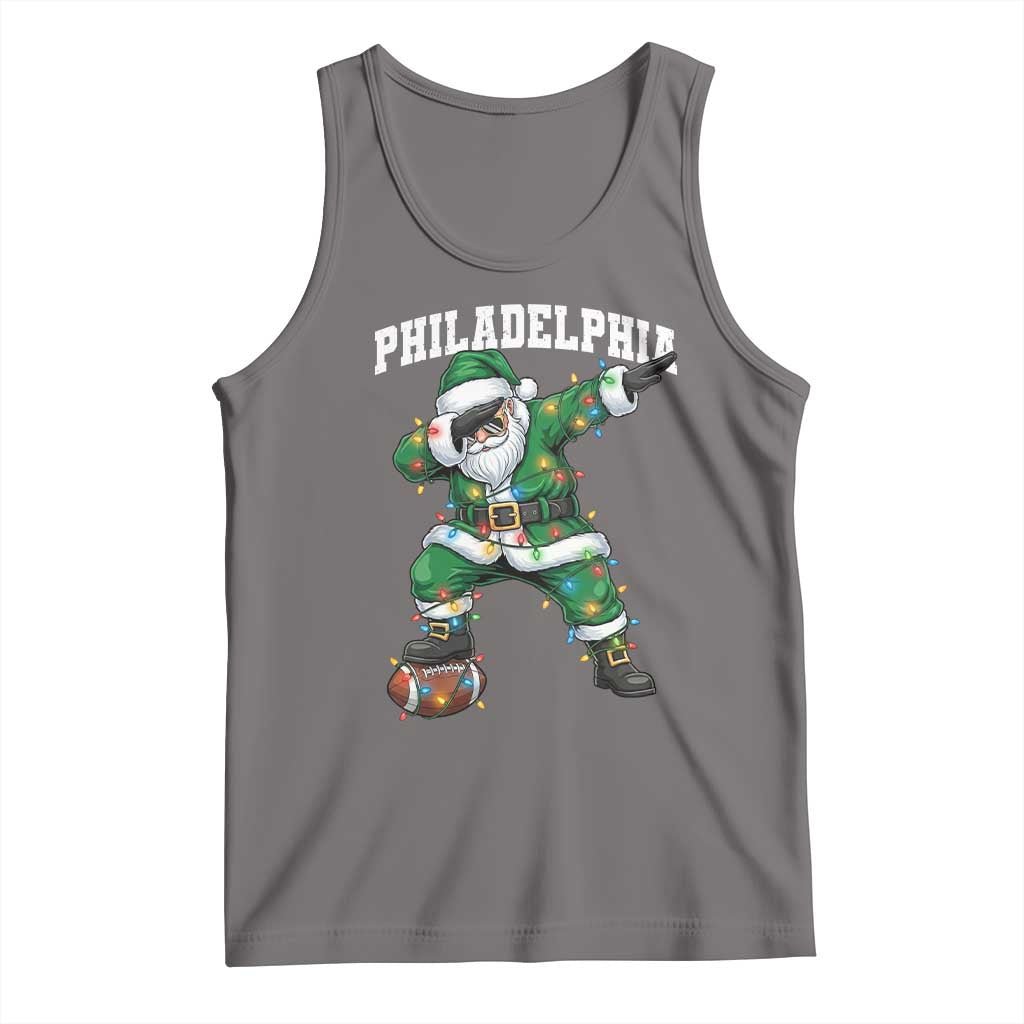 Christmas PFE Tank Top Funny Dabbing Santa Football Lovers Game Day TS10 Deep Heather Print Your Wear