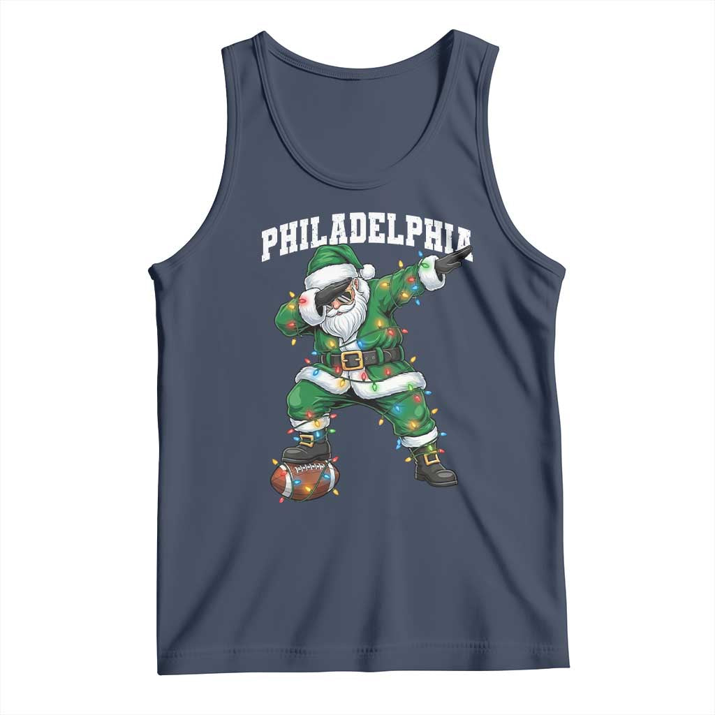 Christmas PFE Tank Top Funny Dabbing Santa Football Lovers Game Day TS10 Navy Print Your Wear