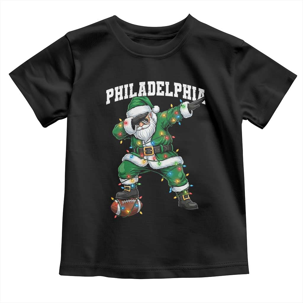 Christmas PFE Toddler T Shirt Funny Dabbing Santa Football Lovers Game Day TS10 Black Print Your Wear
