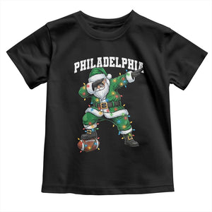 Christmas PFE Toddler T Shirt Funny Dabbing Santa Football Lovers Game Day TS10 Black Print Your Wear