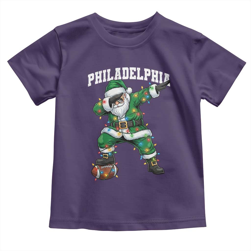 Christmas PFE Toddler T Shirt Funny Dabbing Santa Football Lovers Game Day TS10 Purple Print Your Wear