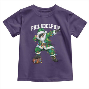 Christmas PFE Toddler T Shirt Funny Dabbing Santa Football Lovers Game Day TS10 Purple Print Your Wear