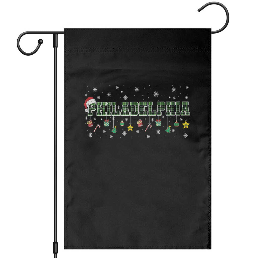 Christmas PFE Garden Flag Green Plaid Philly Fan Football Lovers Xmas Pajamas TS10 Black Print Your Wear