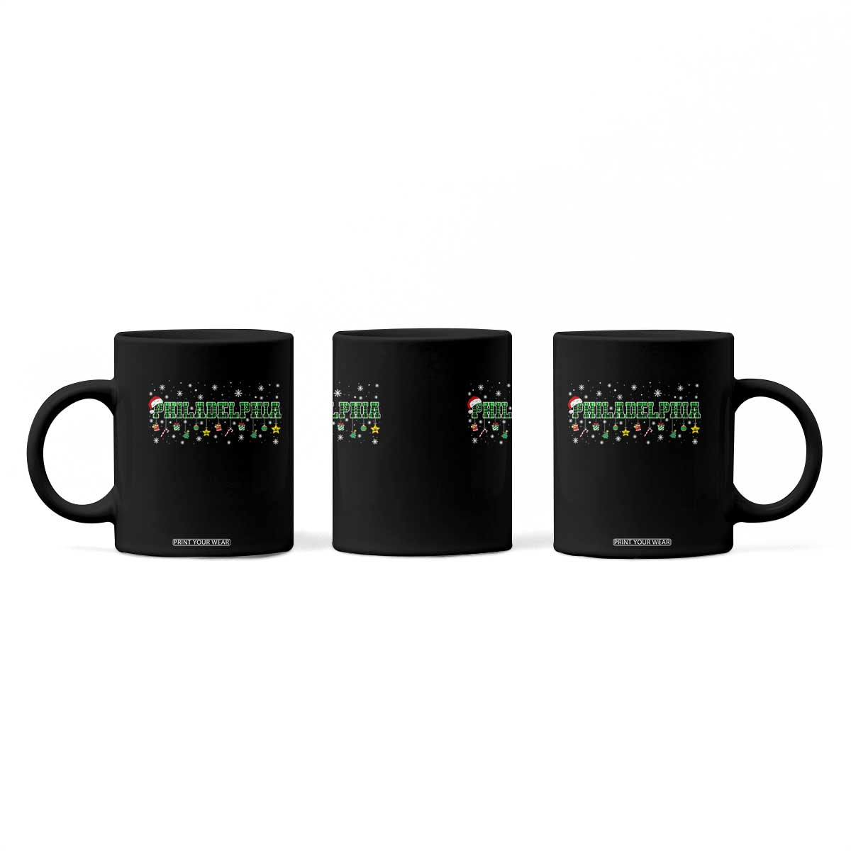 Christmas PFE Coffee Mug Green Plaid Philly Fan Football Lovers Xmas Pajamas TS10 Print Your Wear