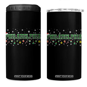 Christmas PFE 4 in 1 Can Cooler Tumbler Green Plaid Philly Fan Football Lovers Xmas Pajamas TS10 One Size: 16 oz Black Print Your Wear